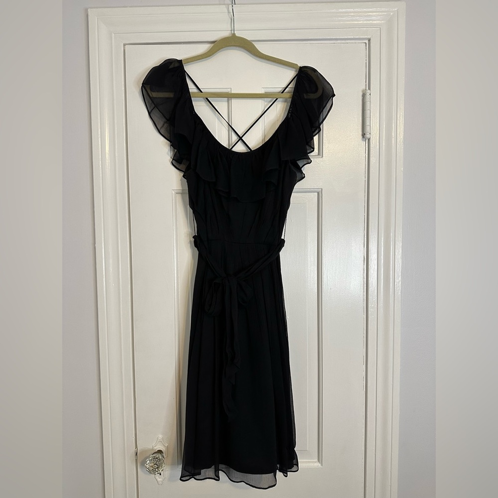 Max & Cleo Black Ruffle Dress